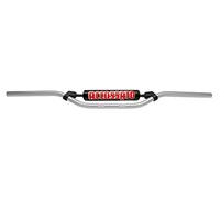 GUIDON ACCOSSÉ MADE IN ITALY D.28, KTM > EXC RACING SIX-DAYS 450 cc (2003-2007), COULEUR ARGENT SEZ. VARIABLE AVEC TRAVERSIN ET PARAIRES ROUGE (SH2R)
