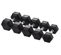 Guidon caoutchouté hexagonal 7,5 kg - poignée chromée Diamond