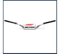 Guidon Color Moto Cross SCAR O² 28mm (1 1/8”) sans barre - MINI 65 85 Haut RC Style - Guidon Blanc Mousse Blanche
