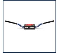 Guidon Color Moto Cross SCAR O² 28mm (1 1/8”) sans barre - MINI 65 85 Haut RC Style - Guidon Bleu Mousse Noire