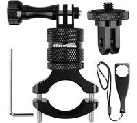 Guidon de Caméra d'action de Montage de Vélo Aluminium Support Vélo pour Caméra d'action Rotation à 360 Degrés Accessoires de Vélo Moto Compatible avec Gopro Hero 10 9 8 7 et Autres Caméras d'action