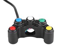 Guidon de commande commutateur moto universelle 5 en 1 ensemble marche/arrêt du klaxon lumière brouillard phare guidon 22mm pour le scooter Electrombile-Interrupteur De Poignée 12V