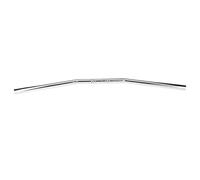 guidon de courbure de moto, Qiilu Guidon Plat 7/8 Pouces 22MM Moto Rétro Bend Guidon Poignée Bar Noir Argent(Argent)