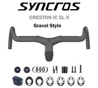 Guidon de Gravel Syncros Creston IC SL X avec Câblage Interne Complet, Guidon de Route en Carbone T1000 Intégré, Cockpit de Gravel Di2 Go Pro mount
