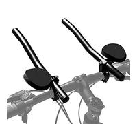 Guidon de repose-bras de vélo, 2 clips de repose-bras de guidon de vélo, barre de repose-bras de cyclisme en alliage d'aluminium avec coudières en éponge détachables souples barre de repose-coude