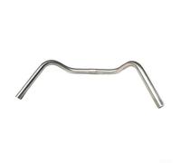 Guidon de trekking confortable en acier inoxydable avec pince de serrage de 25,4 mm de large et 560 mm de large pour vélo de ville pliable pour vélo de croisière, position assise, équitation, argent