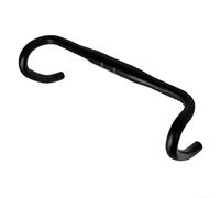 Guidon de vélo de route en alliage d'aluminium, barre de chute intégrée CNC, collier de serrage de 31,8 mm, traité thermiquement, finition noire mate légère pour le cyclisme (noir 31,8 mm x 380 mm)