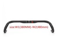 Guidon De Vélo De Route En Fibre De Carbone Gravel,Big Flare Bar,Subsicross,2021mm,380mm,400mm,420mm,440 - Type 380mm