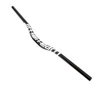 Guidon De Vélo en Carbone Guidon VTT 31.8 Mm Vélo Riser Bar VTT Guidon Extra Long pour Vélos De Montagne(White Label,740mm)