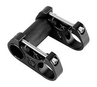 Guidon de vélo pliable à double tige réglable ultraléger, double tige pour vélo de montagne, guidon en alliage d'aluminium ultra léger creux avec taille de serrage de 25,4 mm, (Noire)