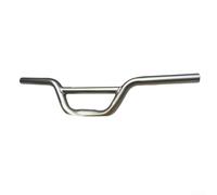 Guidon de vélo style rehausseur de 520 mm de large, construction en alliage compatible avec les vélos utilisant un diamètre de tige de 22,2 mm pour un contrôle stable (argent)
