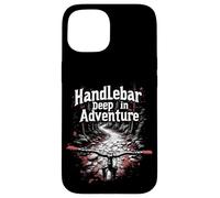 Guidon Deep in Adventure Biking Adventure Coque pour iPhone 15