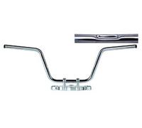 Guidon En Acier Apehanger Chromé TRW 25,4 Mm 1" Avec Canal De Câble - Rainures