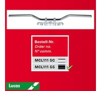 Guidon en acier Classic Low, acier, noir