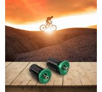 Guidon en alliage d'aluminium, extrémités de barre d'extension de 23,7 mm avec design antidérapant absorbant les chocs pour la plupart des vélos (vert)