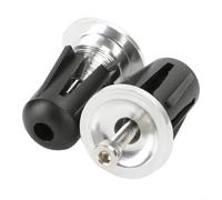 Guidon en alliage d'aluminium, extrémités de barre d'extension de 23,7 mm avec design antidérapant absorbant les chocs pour la plupart des vélos (argent)