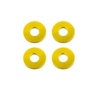 Guidon Garde-Main Joint de rondelle de collision adapté pour Touring Road King Street Electra Glide FLHX, protection d'autoroute pour moteur de sacoche de selle Protege Main Moto(Yellow Washer Gasket)
