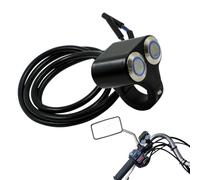 guidon, interrupteur à bouton-poussoir multi-usage avec alliage d'aluminium, accessoires ATV cyclisme pour vélo, moto, tracteur, camion, motoneiges