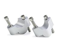 Guidon Kit Riser Pour Multistrada Pour V4S Pour V 4 Pour Multistrada Pour V4 Pour Pike Risers Guidon Poignée Barre Pince Adaptateur Riser Extension(Silver)