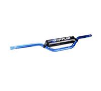 Guidon bleu avec barre de renfort Doppler à˜22mm L740mm pour moto cross enduro