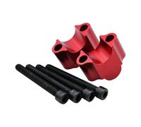 Guidon Moto 22 Mm 7/8" CNC Avec Pince Fixation Surélevé, Pour BETA RR RS 125-450, CB600F, CB650F, CB750, CB900, CB1000R Collier Fixation Rehausseur Guidon(22mm Red)