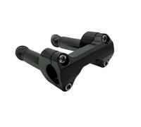 Guidon moto Guidon De Moto 28 Mm Base De Guidon, Tige De Robinet, Pinces De Montage Rehausseur(Black)