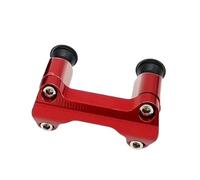 Guidon moto Guidon De Moto 28 Mm Base De Guidon, Tige De Robinet, Pinces De Montage Rehausseur(Red)