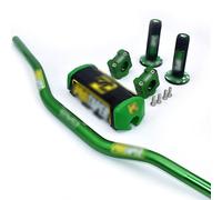 Guidon Moto, Guidon Velo Guidon de moto for la barre de conique Pro 1-1 / 8 "Pochettes de la barre de poignée de la poignée de motocross Bike de la saleté motocross cnc 28.5mm Adaptateur(Green PT)