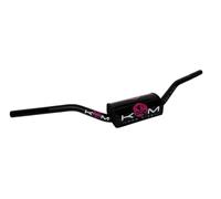 Guidon MX 28 mm avec rembourrage de guidon KRM noir/rose