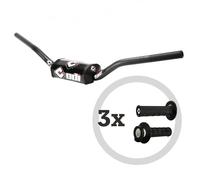 Guidon Odi Kit Podium Flight MX + 3 paires de revêtements MX V2 Lock-On semi-gaufrés