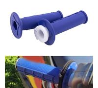 Guidon pour moto 22mm Poignées Lock-On pour Dirt Bike Guidon(Blue)