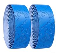 Guidon pour vélos de route avec structure de 3 mm pour minimiser le transfert des vibrations aux mains du cycliste (bleu)