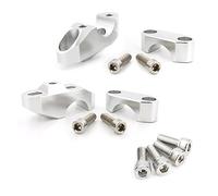 Guidon rehausseur pour Triumph pour Tiger 1050 pour Sport pour Trident660 2013-2020 28 Mm 1 1/8" Rehausseur De Guidon Arrière Déplacé vers Le Haut Pontet Guidon(Silver)