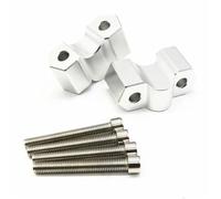 Guidon relevé et étendu Adaptateur Clip Guidon Élévateur CNC pour Moto Hauteur 28mm pour F750 GS F 850 GS 2018 2019 2020(Argent)