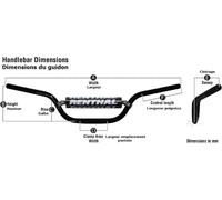 Guidon RENTHAL MX/Enduro 7/8 966 Reed/Windham