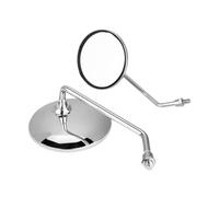 Guidon Rétroviseur Latéral 2 Pièces 10mm Placage Rond Moto Rétroviseur Gauche Et Droit Rétroviseur Universel Guidon Fin Rétroviseurs