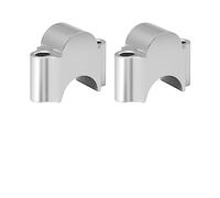 Guidon Riser Barre Pour Moto Guidon Universel Riser Barre Montage Poignée Pince Universelle 28mm 1 1/8 22mm 7/8 1 Paire Réhausseurs(22MM Sliver)