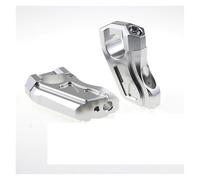 Guidon Riser Barre Pour R Nine T 2014 2015 2016 2017 Pour R Nine R 9T CNC Moto Guidon Riser Poignée Barre Pince Rallonge Adaptateur Accessoires Réhausseurs(Silver)
