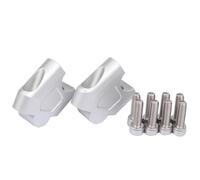 Guidon Riser Fixation Kit De Rehausse De Guidon pour Moto pour Benelli TRK 702X, Rehausseur De Guidon, Réglage De Déport, Extension Et Hauteur. Extension Barre(Argent2)