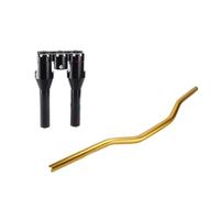 Guidon Riser Pour Softail Pour Low Pour Rider S ST Pour Street Bob Fat Bob Pour Breakout Fat Boy Pour FXDRS 2018-up Réhausseurs Guidon Moto 28 Mm Risers Pince(6 inch Black Gold)