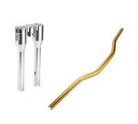 Guidon Riser Pour Softail Pour Low Pour Rider S ST Pour Street Bob Fat Bob Pour Breakout Fat Boy Pour FXDRS 2018-up Réhausseurs Guidon Moto 28 Mm Risers Pince(10 inch Silver Gold)
