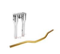 Guidon Riser Pour Softail Pour Low Pour Rider S ST Pour Street Bob Fat Bob Pour Breakout Fat Boy Pour FXDRS 2018-up Réhausseurs Guidon Moto 28 Mm Risers Pince(8 inch Silver Gold)