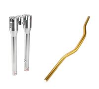 Guidon Riser Pour Softail Pour Low Pour Rider S ST Pour Street Bob Fat Bob Pour Breakout Fat Boy Pour FXDRS 2018-up Réhausseurs Guidon Moto 28 Mm Risers Pince(12 inch Silver Gold)