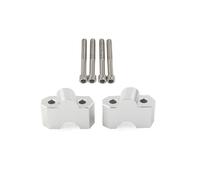 Guidon Riser Support Compatible Avec Pour Z750R 2011 2012 Moto Sangle Guidon Rallonge Rehausse Support Kit De Levage Collier De Serrage Adaptateur(Silver)