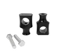 guidon Risers Pontet 1 Paire De Pinces Rehausseur Guidon Universelles, 22mm 25mm, En Aluminium CNC Noir, Montage Barre Poignée Moto Pour Dyna/Sportster