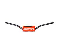 Livraison Gratuite Guidon SCAR O² RC Ø28,6Mm-Noir/Protecteur Orange Pour Moto