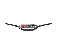 Guidon SCAR S ² Bas Ø22 , 2mm-negro / Protecteur Blanc pour Moto