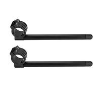 Guidon Séparé Moto 41mm CNC Réglable Clip on Poignée | Construction en métal couleur noire compatible avec fourches de 41mm fixation par serrage design à clipser pour motos de