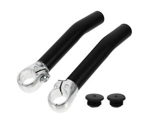 Guidon Supplémentaire de Vélo en Alliage D’aluminium Noir, Ergonomique | Surface Anodisée Antidérapante, Poignée Bouchon, pour Déplacements Quotidiens et Sorties sur Route