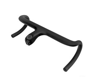 Guidon T800 en fibre de carbone pour guidon Aero Drop avec support d'ordinateur intégré compatible avec Garmin Bryton pour appareils Cateye 420 mm de large - Couleur noire pour conduite de performance